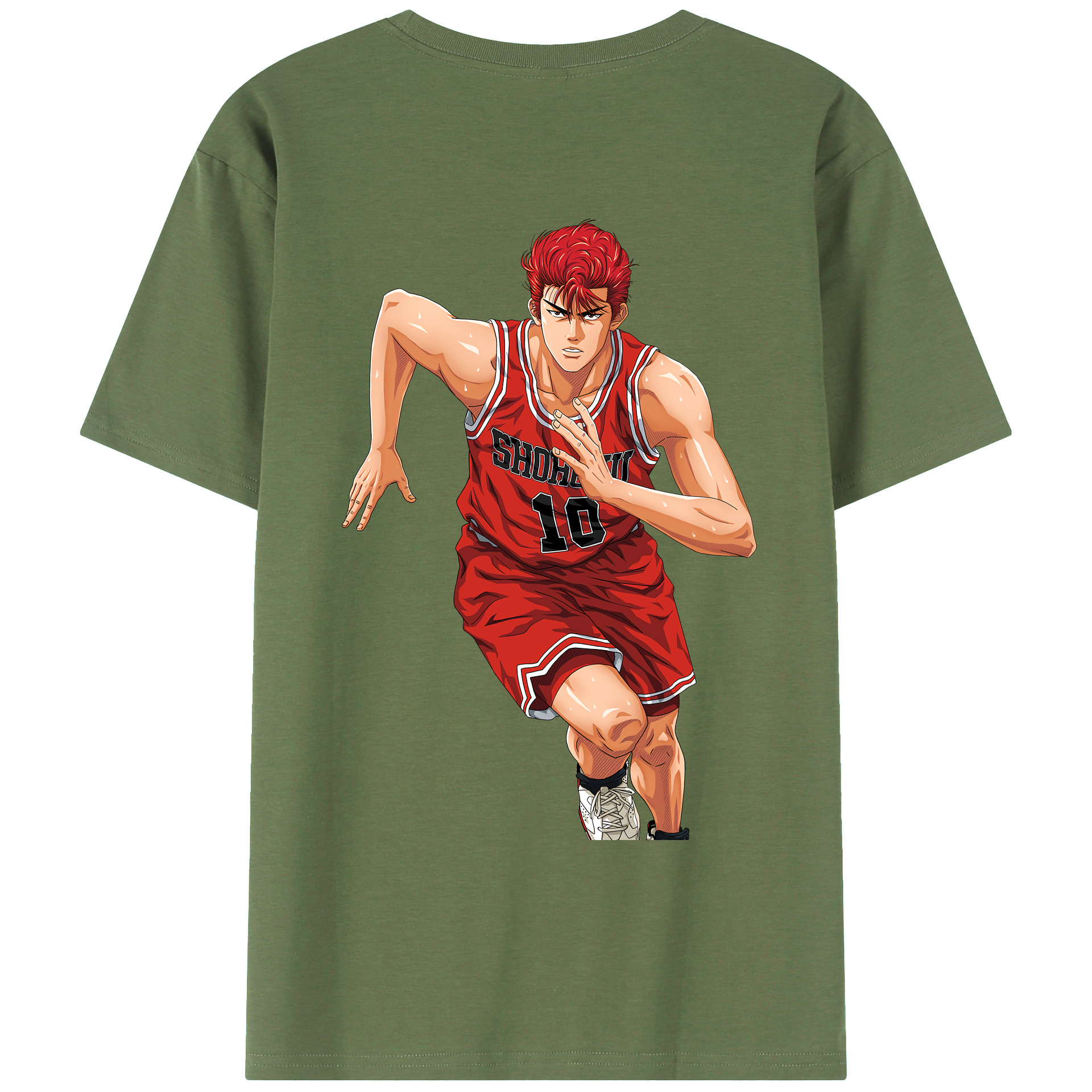 （画像用） SLAM DUNK／スラムダンク 綿100％ メンズ半袖Tシャツ（バックプリント） 通気性
